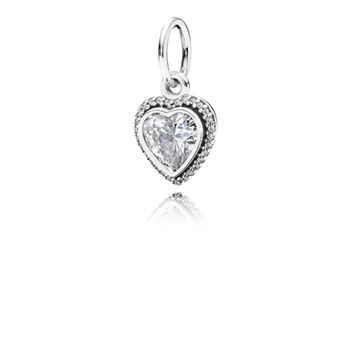 Pandora Sparkling Love Pendant, Clear CZ 390366CZ