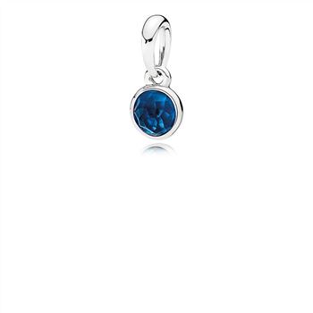 Pandora December Droplet Pendant, London Blue Crystal 390396NLB