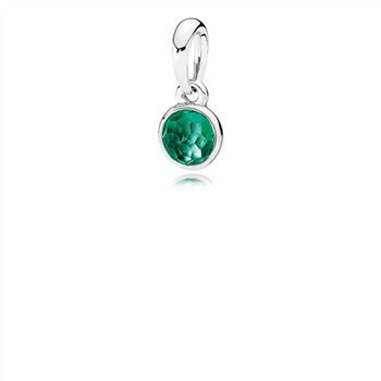 Pandora May Droplet Pendant, Royal-Green Crystal 390396NRG