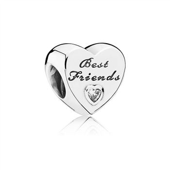 Pandora Friendship Heart, Clear CZ 791727CZ