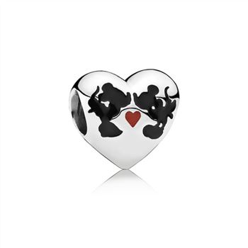 Pandora Disney, Minnie & Mickey Kiss Charm, Mixed Enamel 791443ENMX