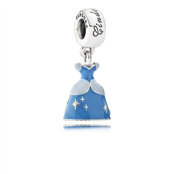 Pandora Disney, Cinderella's Dress Dangle Charm, Mixed Enamel 791578ENMX