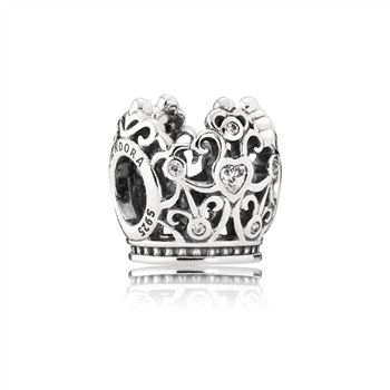 Pandora Disney, Princess Crown Charm, Clear CZ 791580CZ