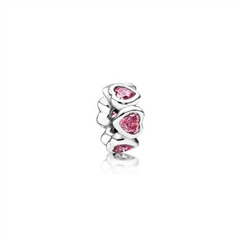 Pandora Pink Sparkling Heart Spacer 791252CZS