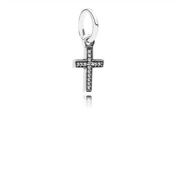 Pandora Symbol Of Faith Cross Dangle Charm, Clear CZ 791310CZ