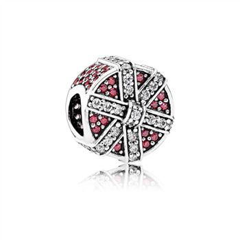 Pandora Shimmering Gift Charm, Red & Clear CZ 792006CZR