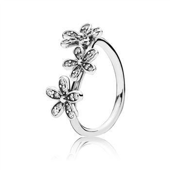 Pandora Dazzling Daisies Stackable Ring, Clear CZ 190933CZ