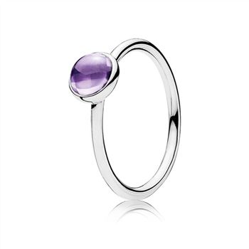 Pandora Poetic Droplet Ring, Purple CZ 190983ACZ