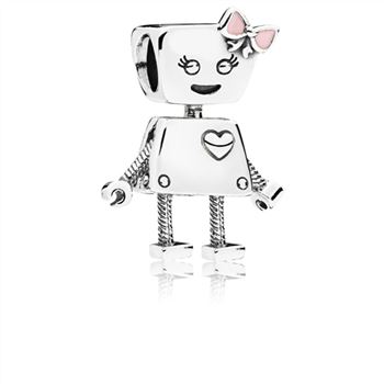 Pandora Bella Bot Charm, Pink Enamel 797141EN160