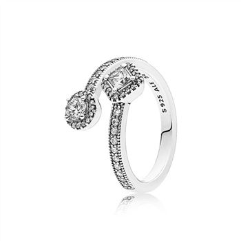 Pandora Abstract Elegance Ring, Clear CZ 191031CZ