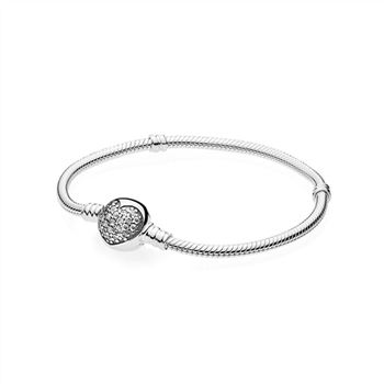 Pandora Sparkling Heart Bracelet, Clear CZ 590743CZ