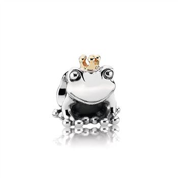 Pandora Frog Prince Silver & Gold Charm - PANDORA 791118