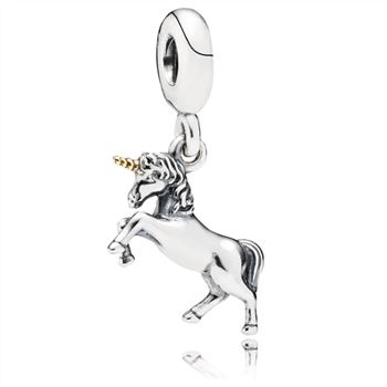 Pandora Unicorn Silver and Gold Hanging Charm - PANDORA 791200