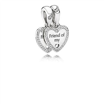 Pandora Hearts of Friendship Pendant Charm 792147CZ