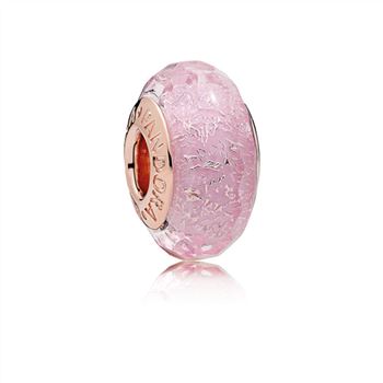 Pandora Pink Shimmering Murano Glass Charm, PANDORA Rose 781650
