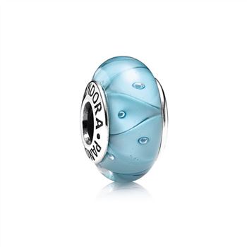 Pandora Turquoise Looking Glass Charm, Murano Glass 790924