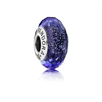Pandora Blue Fascinating Iridescence Charm, Murano Glass 791646