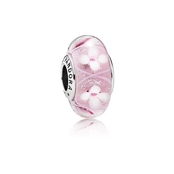 Pandora Pink Field of Flowers Charm, Murano Glass 791665