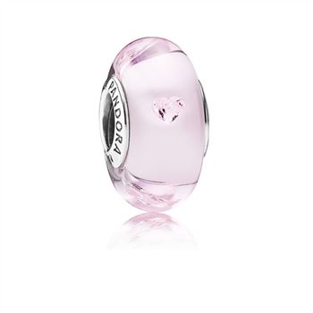 Pandora Pink Hearts Charm, Murano Glass & Pink CZ 791632PCZ
