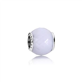Pandora Geometric Facets Charm, Opalescent White Crystal 791722NOW