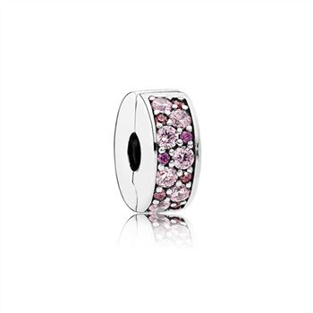 Pandora Mosaic Shining Elegance Clip, Fancy Pink & Fancy Purple CZ 791817CZSMX