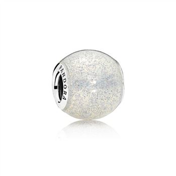 Pandora Glitter Ball Charm, Silvery Glitter Enamel 796327EN144
