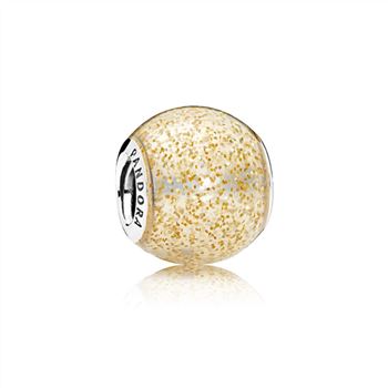 Pandora Glitter Ball Charm, Golden Glitter Enamel 796327EN146