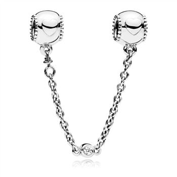 Pandora Embossed Hearts Safety Chain 796457CZ