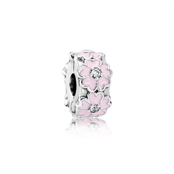 Pandora Pink Primrose Clip, Light Pink Enamel & Clear CZ 791823EN68