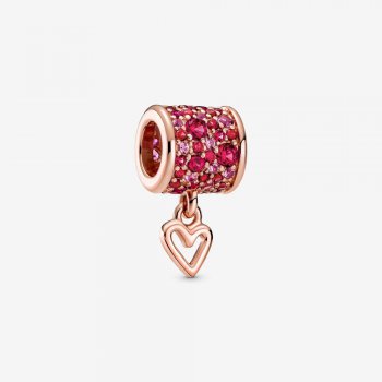 Pave Freehand Heart Barrel Charm 789548C01
