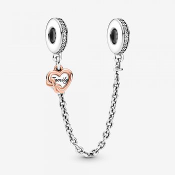Family Heart Safety Chain Charm 789541C01