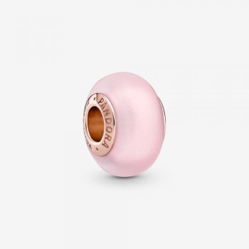 Matte Pink Murano Glass Charm 789421C00
