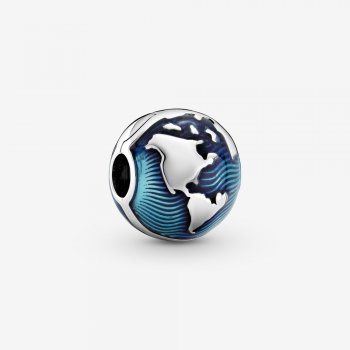 Blue Globe Clip Charm 799429C01