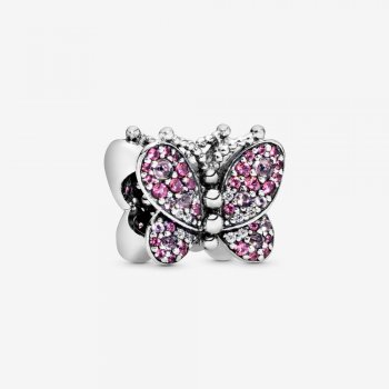 Pink Pave Butterfly Charm 797882NCCMX