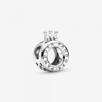 Pandora Logo & Crown O Charm Sterling silver 799036C00