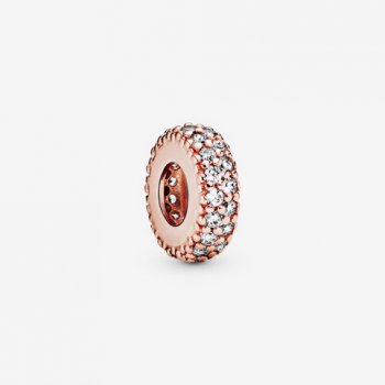 Clear Sparkle Spacer Charm Rose gold plated 781359CZ