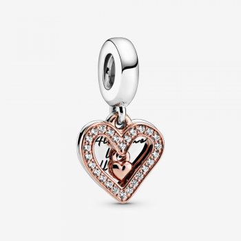 Sparkling Freehand Heart Dangle Charm 788693C01