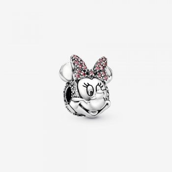 Disney Minnie Mouse Pink Pave Bow Clip Charm 797496CZS