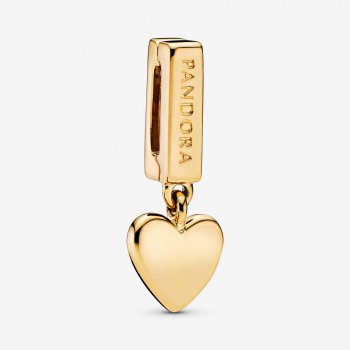 Heart Dangle Clip Charm Gold plated 768672C00