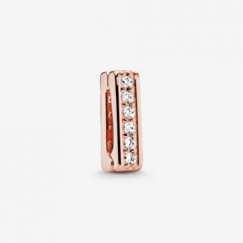 Sparkling Clip Charm Rose gold plated 787633CZ