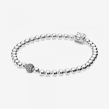Beads & Pave Bracelet Sterling silver 598342CZ