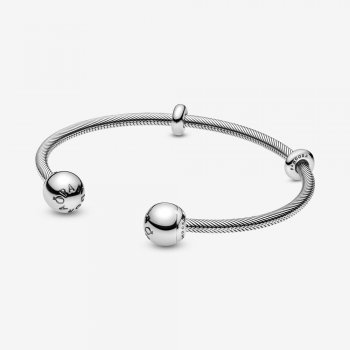 Pandora Moments Snake Chain Style Open Bangle Sterling silver 598291