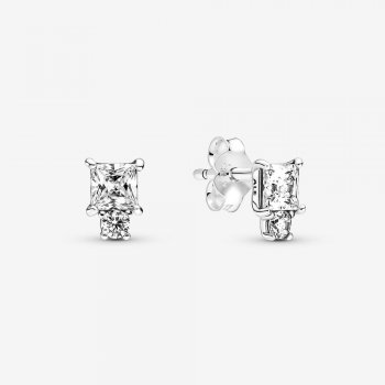 Sparkling Round & Square Earrings 290036C01