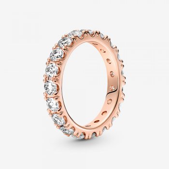 Sparkling Row Eternity Ring Rose gold plated 180050C01