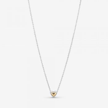 Domed Golden Heart Collier Necklace 399399C00