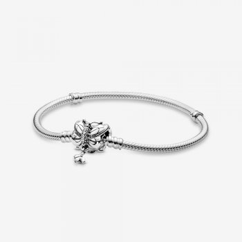Pandora Moments Butterfly Clasp Snake Chain Bracelet 597929CZ