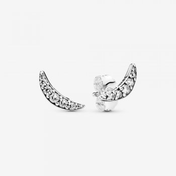 Sparkling Crescent Moon Earrings 297569CZ