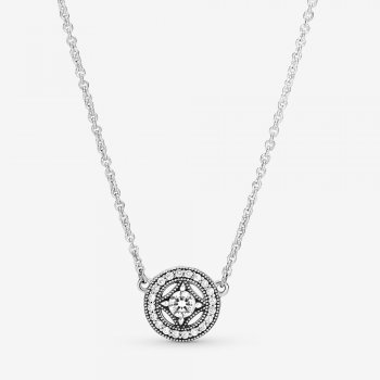 Vintage Circle Collier Necklace Sterling silver 590523CZ