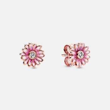 Pink Daisy Flower Stud Earrings 288773C01