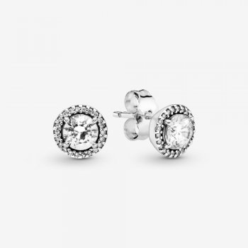 Round Sparkle Stud Earrings Sterling silver 296272CZ